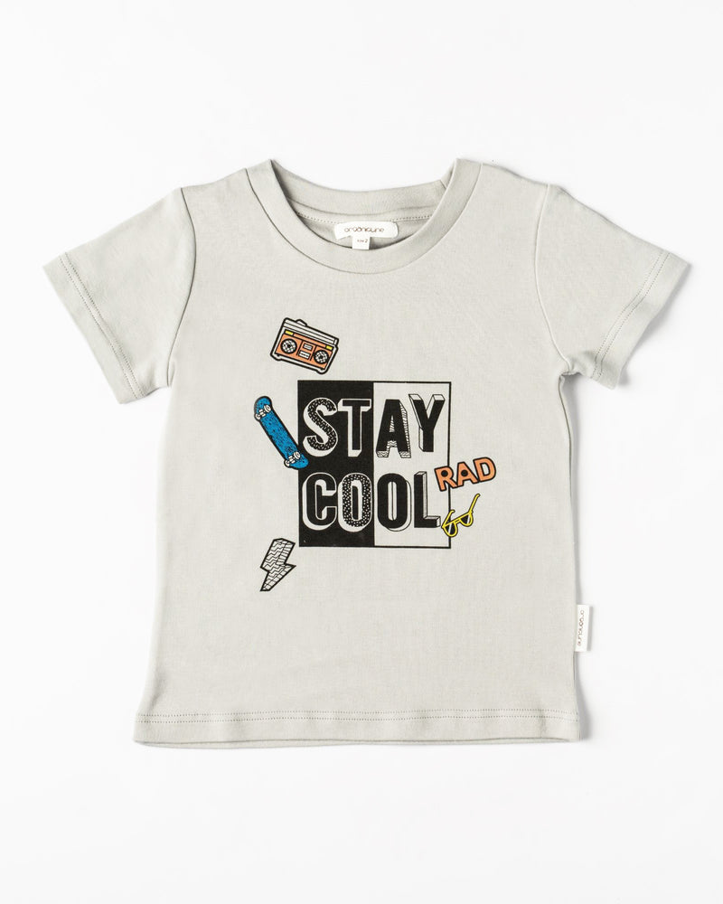 Organicline Toddler boy Stay Cool T-Shirt - Silver Grey