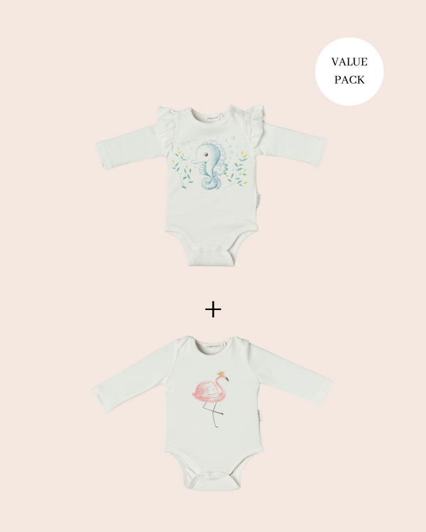 Baby Girl Bodysuits Value Two Pack