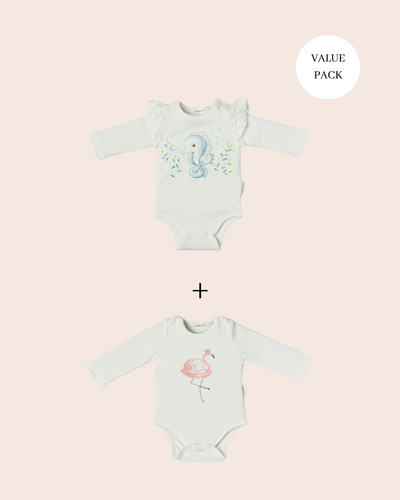 Baby Girl Bodysuits Value Two Pack