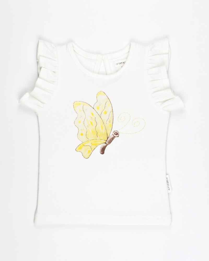 Organic cotton baby clothes. Baby girls T-Shirt.  GOTS certified organic clothing for toddler girls.