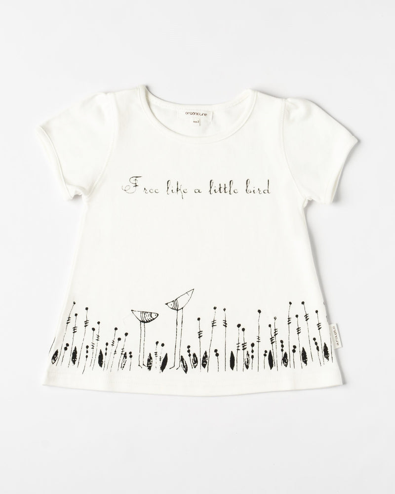 Organic cotton toddler girl T-Shirt . A-Line Tee. Made from 100% certified organic cotton.