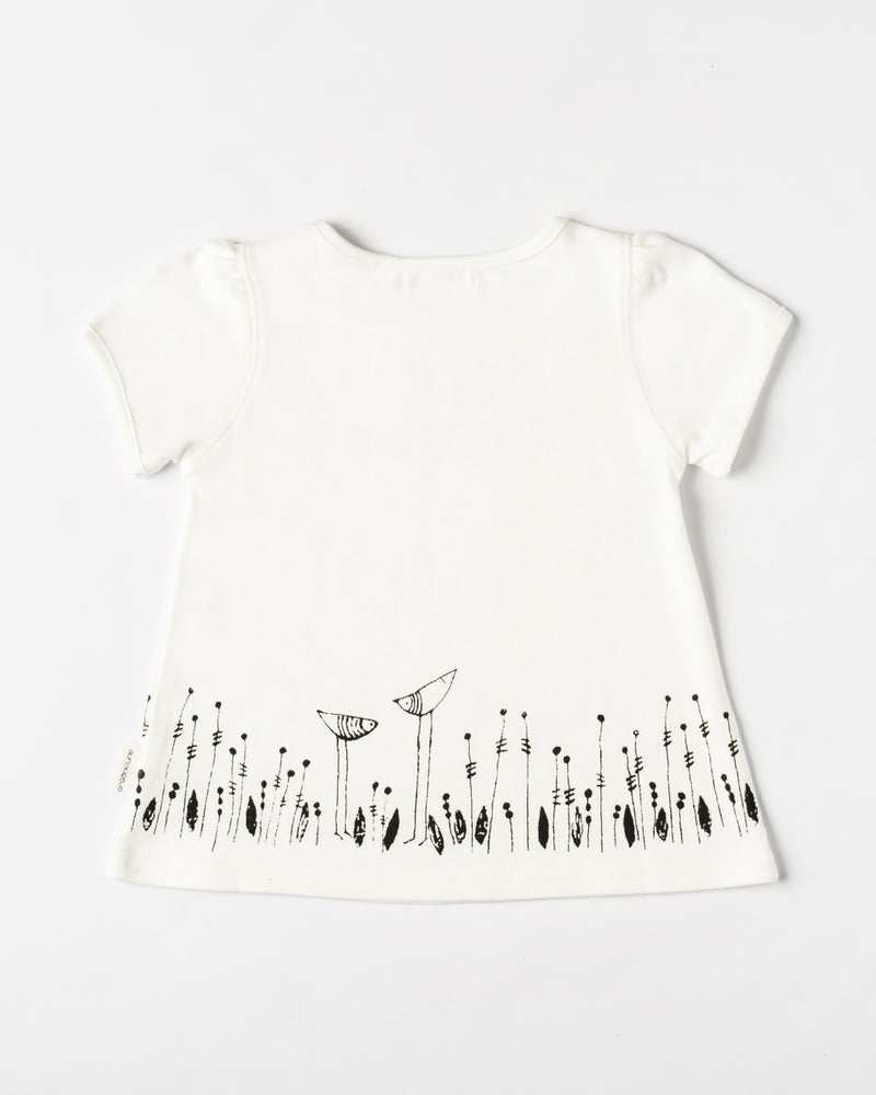 Organicline Girls Free Like A Little Bird T-shirt -back view