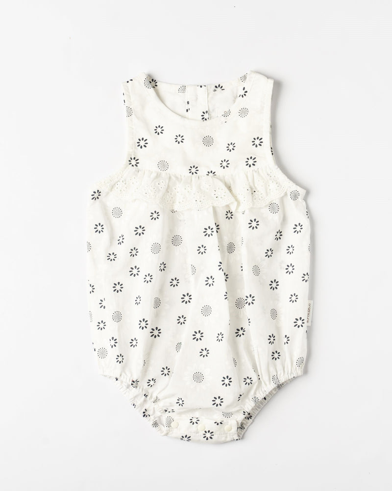 Organicline Sweetheart baby girl romper-front view